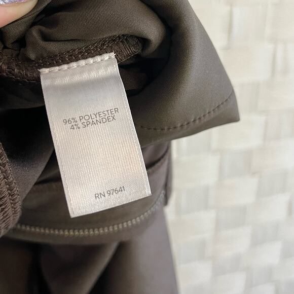 J Jill Womens Faux Suede Pants Size 10 Mocha Brown Beach Boho Contemporary Soft - Picture 11 of 15